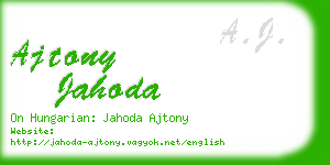 ajtony jahoda business card
